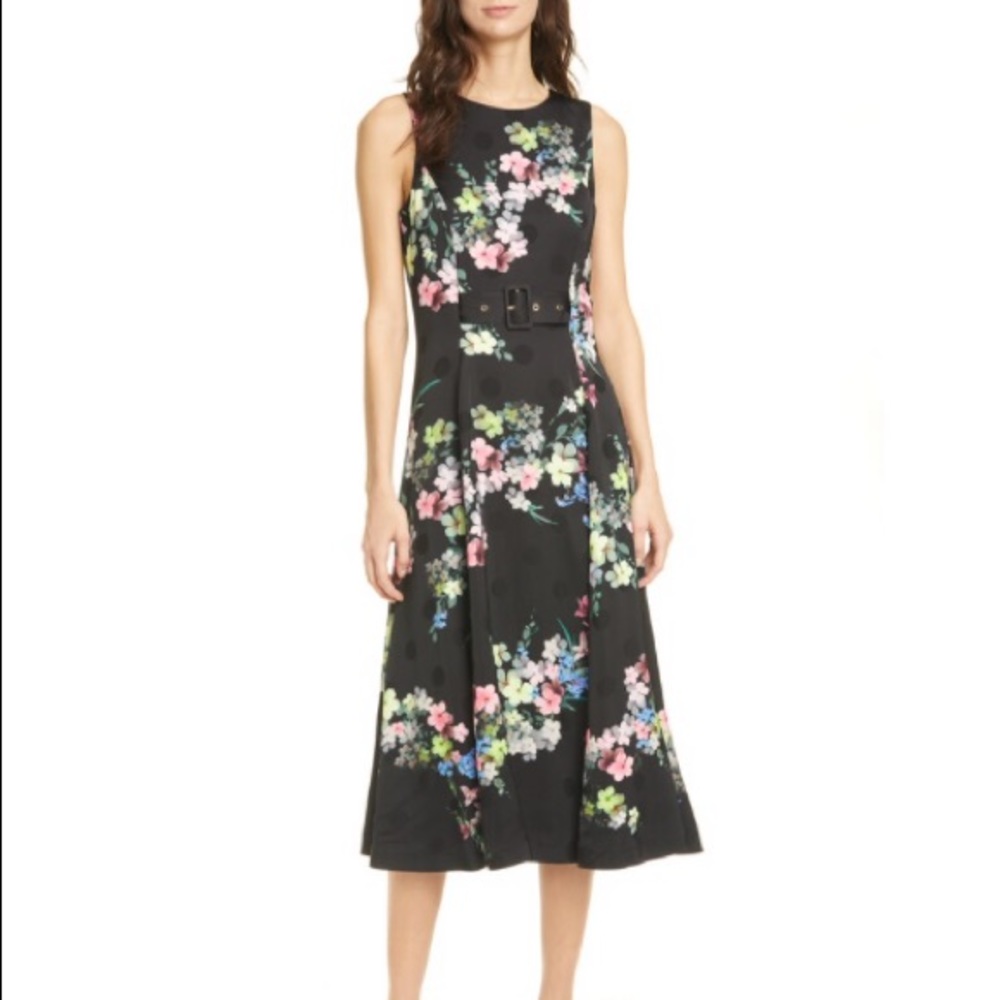 NWT Ted Baker Camylle Pergola Midi Belted Dress Ted-0